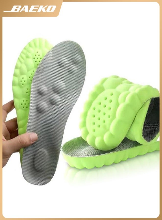 BAEKO 1 Pair Breathable Sports Shoes Insole, Providing Excellent Shock Absorption and Cushioning for Feet Relief, Comfortable Insoles Men and Women Shoe Accessories - Image 1