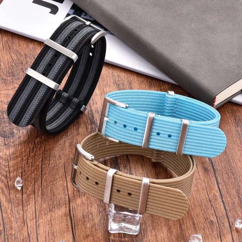 Bluejw High Density Ballistic Ribbed Nylon Watch Strap Replacement – Durable 18mm 20mm 22mm Nylon Watch Band to Replace the Watch Strap - Image 3