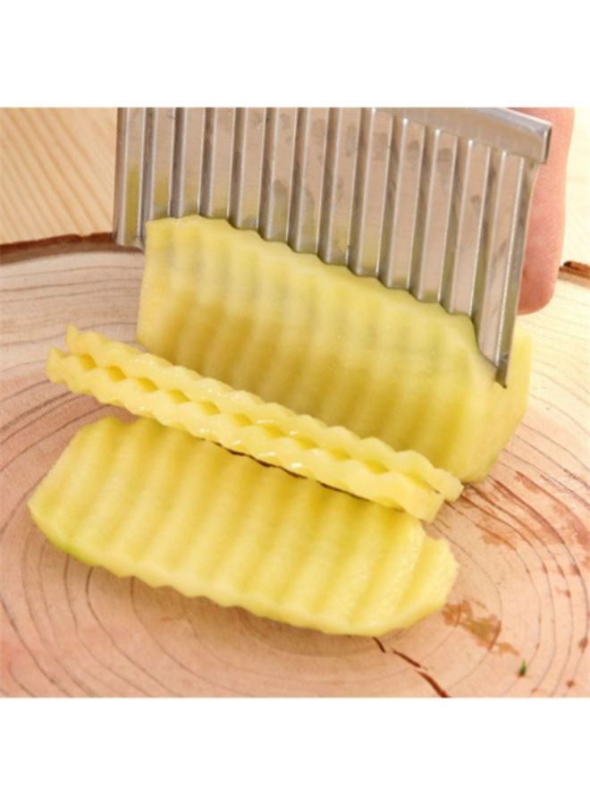 Sharpdo Multifunctional Stainless Steel Corrugated Cutting Knife Silver/Red 22x6x1cm - Image 5