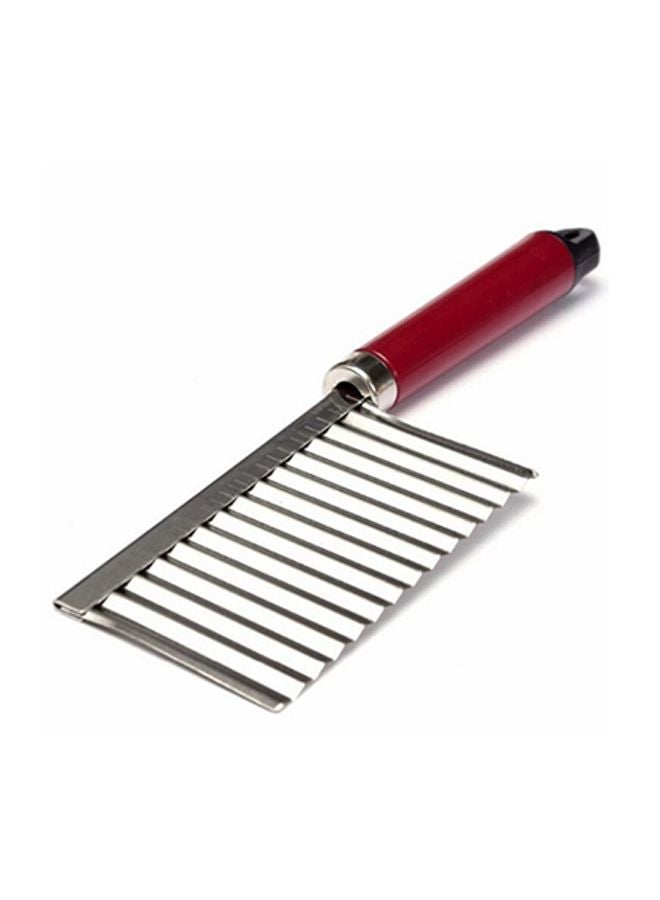 Sharpdo Multifunctional Stainless Steel Corrugated Cutting Knife Silver/Red 22x6x1cm - Image 2