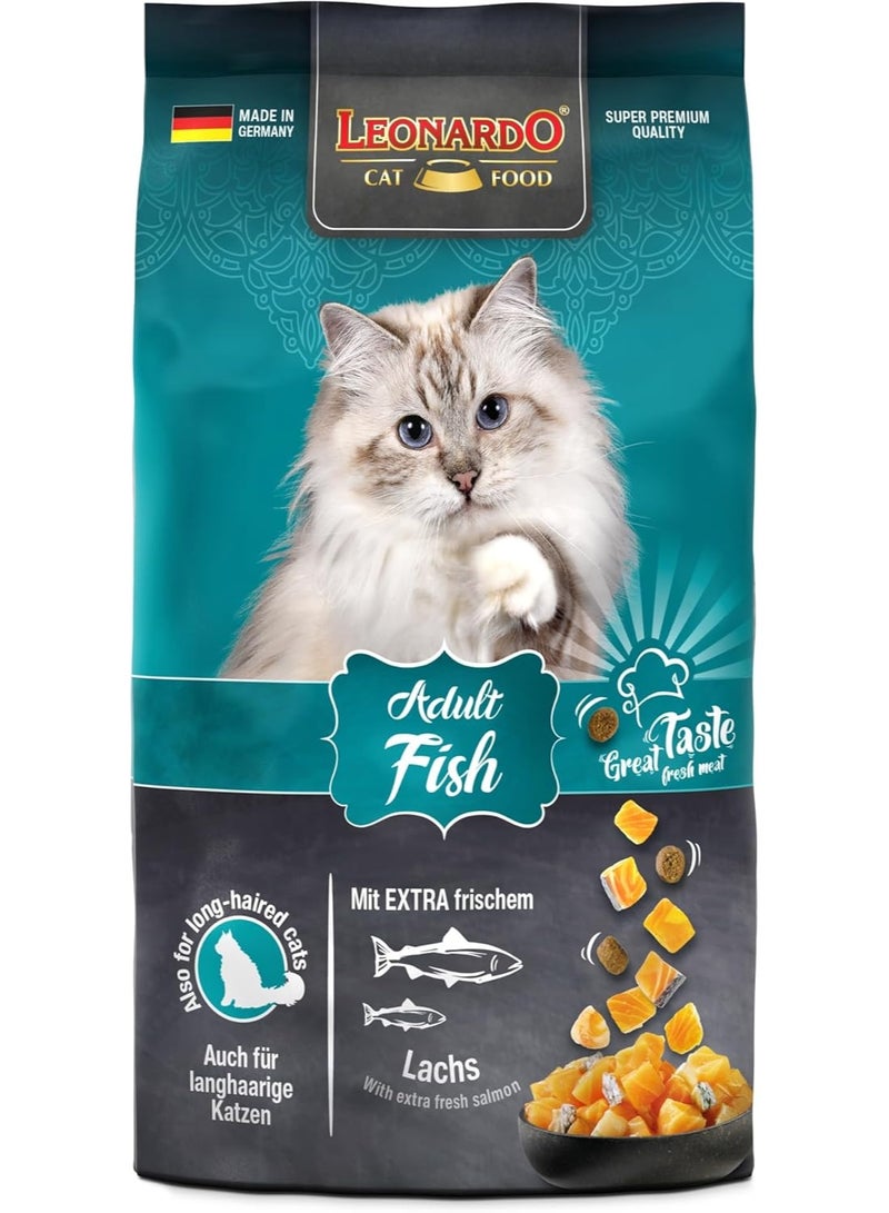 ليوناردو طعام ليوناردو الجاف الشامل مع سمك السلمون الطازج للقطط البالغة 300 جرام - Image 1