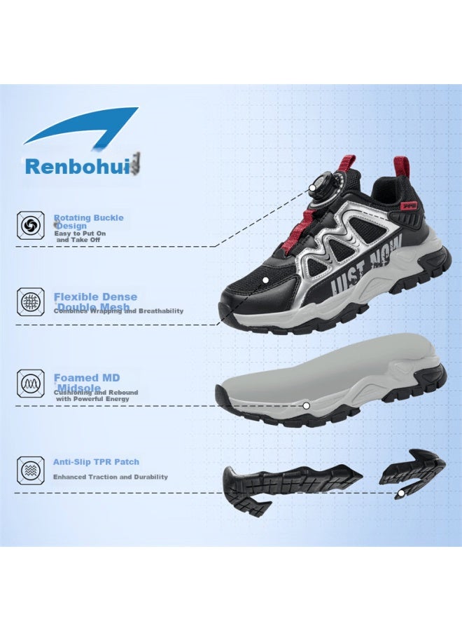 7-pe Boys' Sports Shoes Children's Breathable Mesh Casual Shoes  Spring New Boys' Running Shoes - Image 2