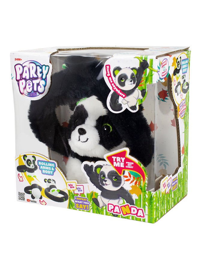 EOLO Party Pets Panda - Electronic Feature Plush - It Moves, Reacts To Sound, Dances, Rolls, Repeats What You Say - Try Me Window Box - Image 1