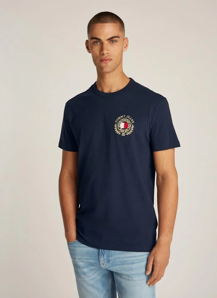 TOMMY JEANS Logo Print  Crew Neck T-Shirt