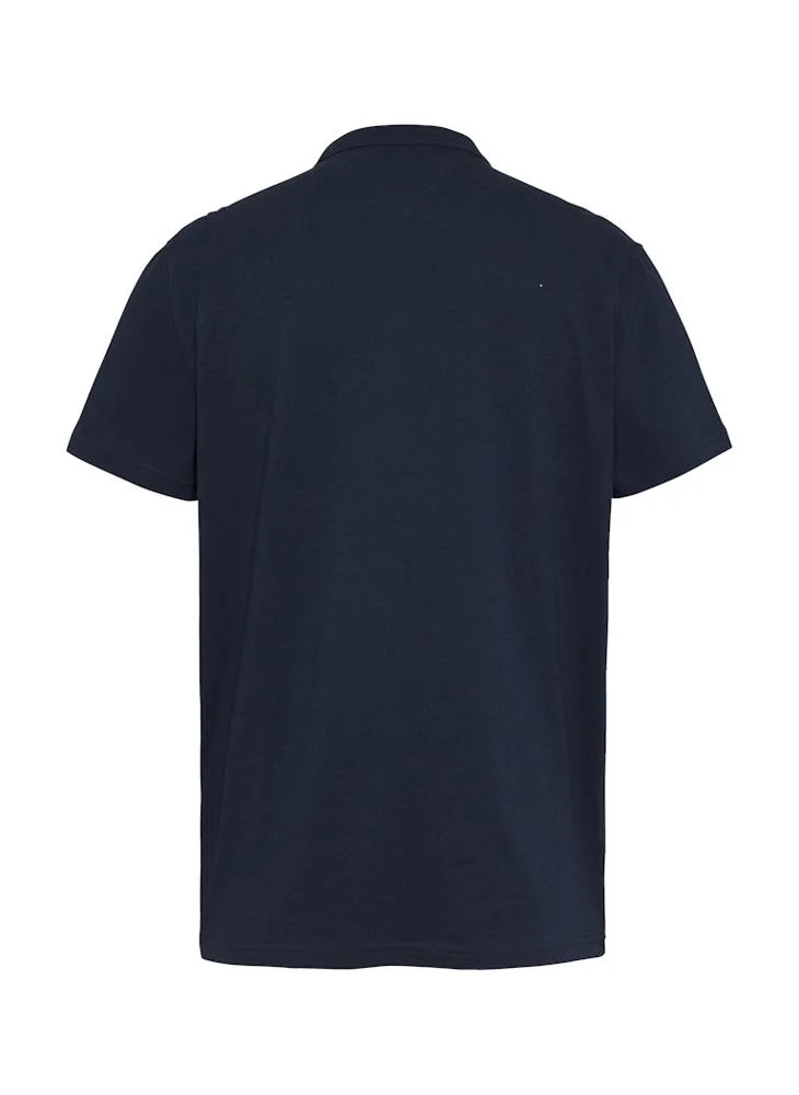 تومي جينز Logo Print  Crew Neck T-Shirt