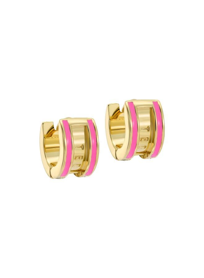 Ted Baker ROLO: Classic Colour Enamel Roll Huggie Earrings - Image 2