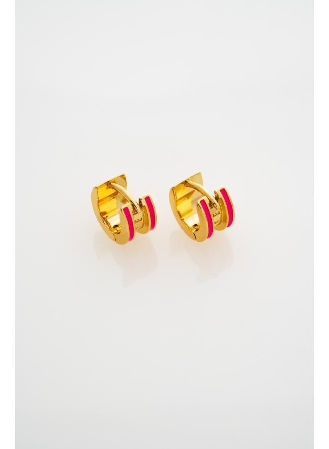 Ted Baker ROLO: Classic Colour Enamel Roll Huggie Earrings - Image 1