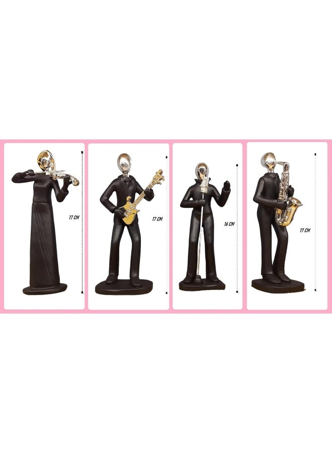 Resin Art Musician Figurine - BLACK - Image 2