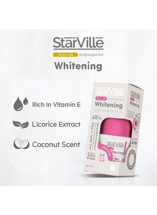 starville - Starville Roll On Whitening light Pink 60 ML - Image 1