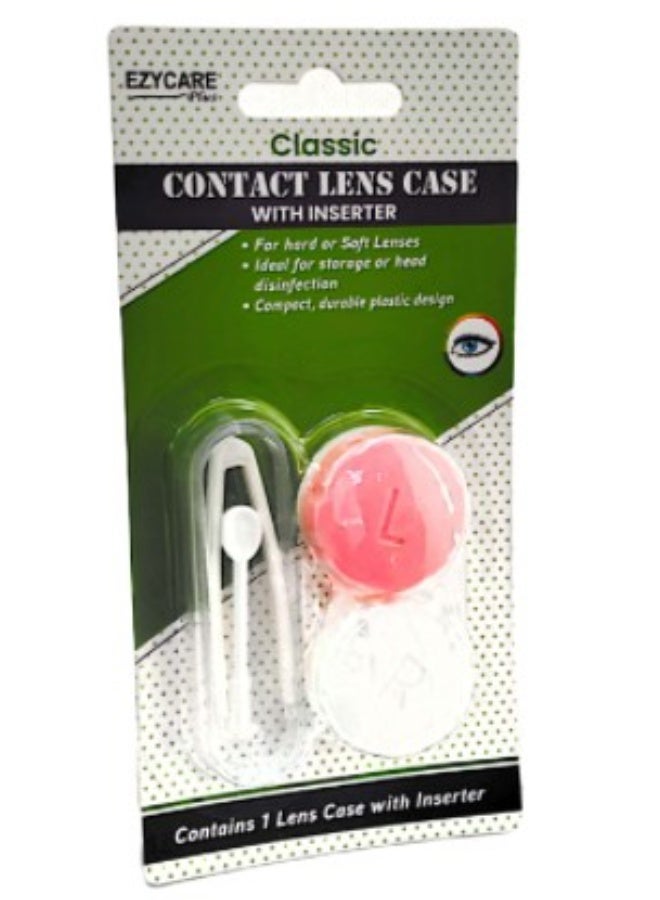 Ezycare Classic Contact Lens Case With Inserter (Pink) - Image 3