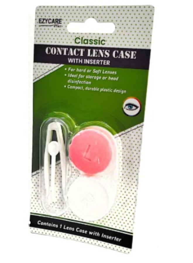 Ezycare Classic Contact Lens Case With Inserter (Pink) - Image 2