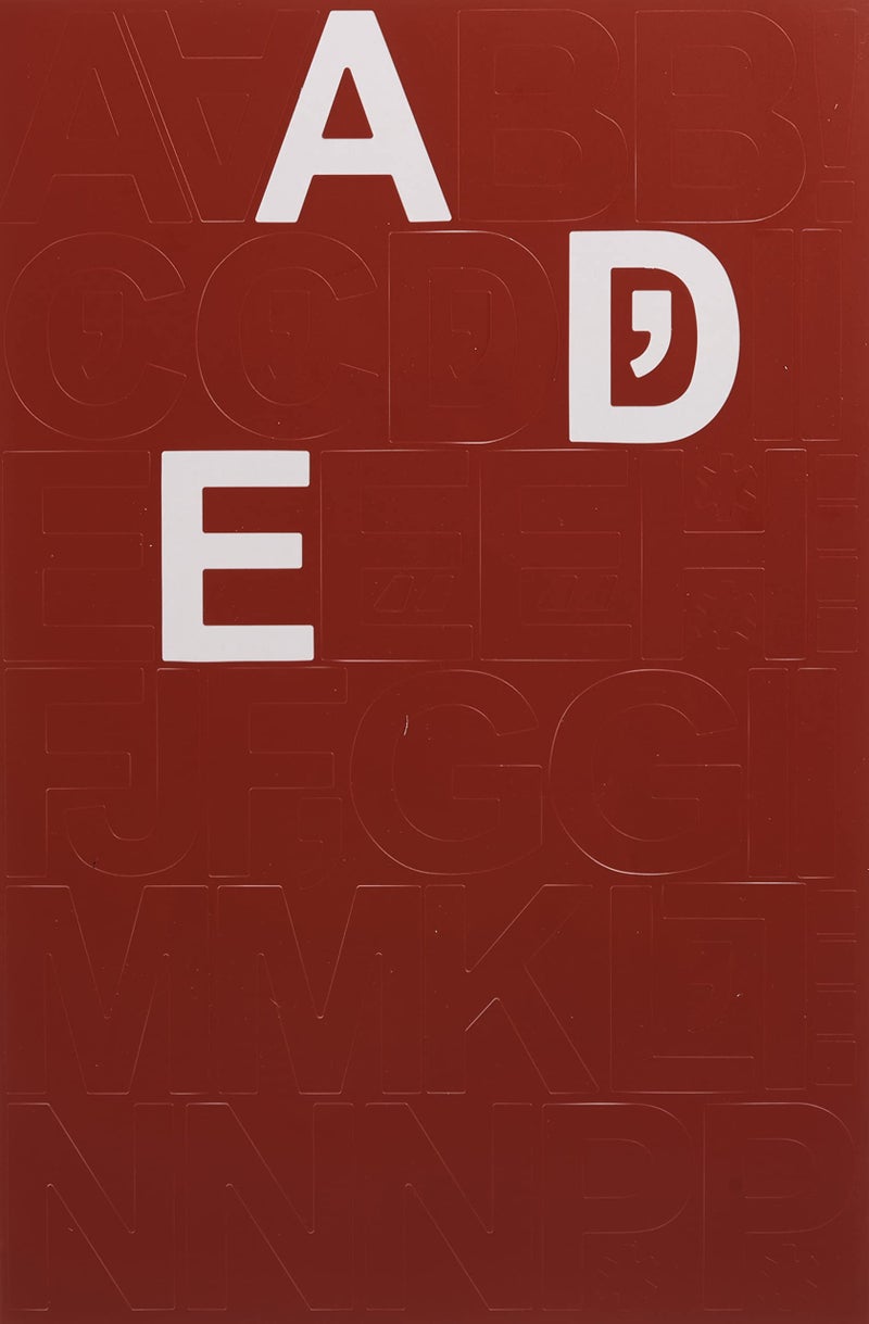 Headline Sign 31213 StickOn Vinyl Letters and Numbers Red 2Inch Made in USA