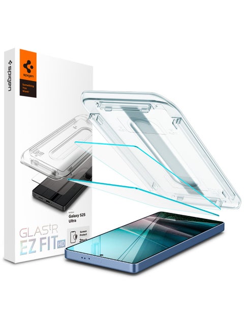 GLAStR EZ Fit HD for Samsung Galaxy S25 ULTRA Tempered Glass Screen Protector [2 PACK] with Easy Install Tray