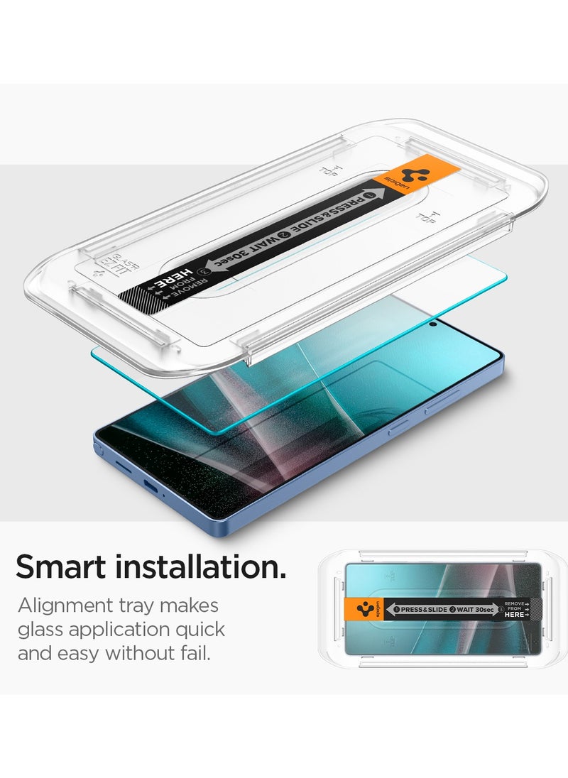 Spigen - GLAStR EZ Fit HD for Samsung Galaxy S25 ULTRA Tempered Glass Screen Protector [2 PACK] with Easy Install Tray - Image 1
