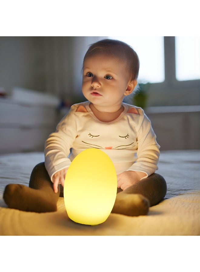 ETRONIK مصباح LED على شكل بيضة مقاس 6 بوصات قابل لإعادة الشحن والتحكم عن بعد، مصباح مزاجي متغير الألوان 16 ضوء ليلي متوهج قابل للتعتيم إضاءة زخرفية للمنزل والحفلات والبار وحفلات الزفاف - Image 3