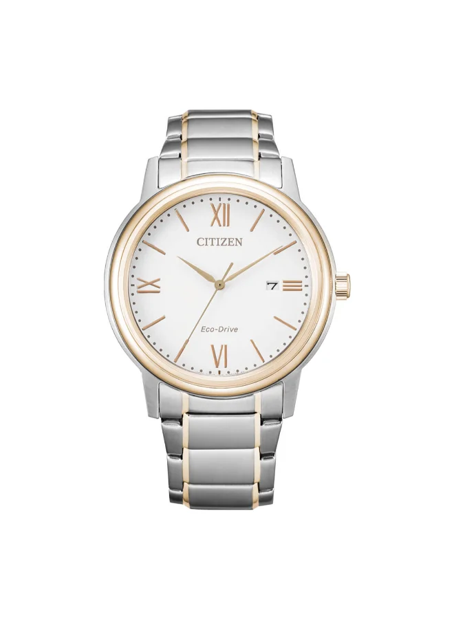 CITIZEN Men's Stainless Steel with Two-Tone Rose Gold Plating Eco-Drive Men Watch AW1676-86A - 41.4 mm