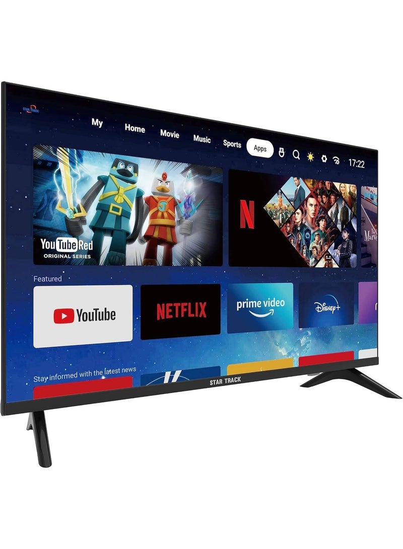 Star Track 65 Inch 4K Ultra HD Smart LED TV Android 14 WiFi Netflix YouTube Black ST-65KSY2200-Smart - Image 1