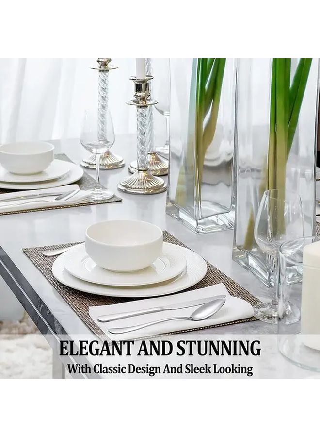 48pcs Black Hammered Silverware Set Stainless Steel Cutlery For 8 People Dishwasher Safe - Image 5