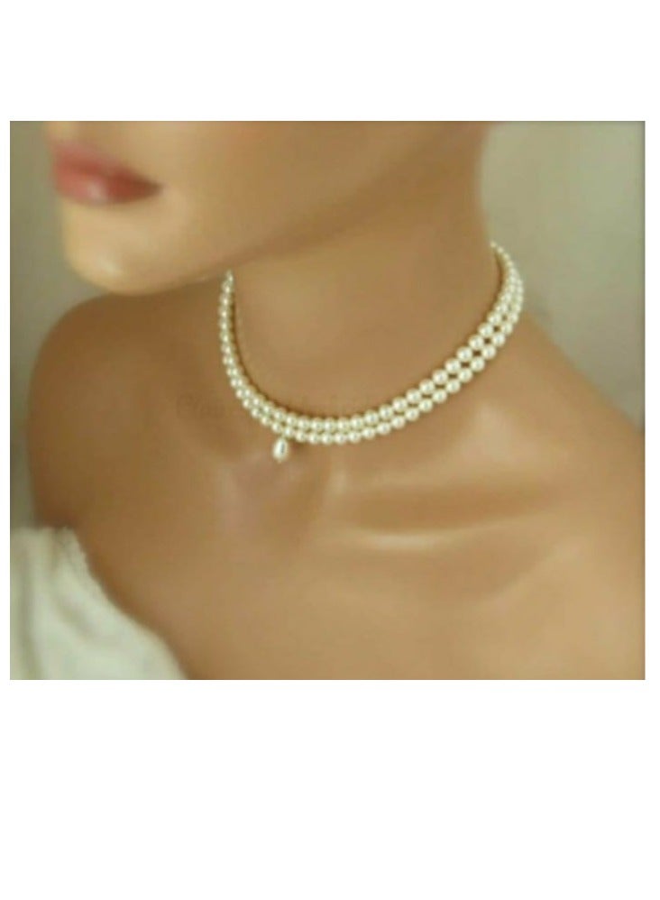 اكسوارات ار ايه عقد حريمي من لولي (اللؤلؤ)اوف وايت - Image 1