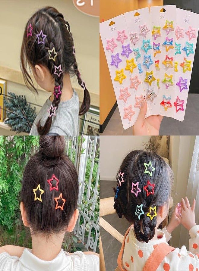 Rinpoche Star Hair Clips Snap Star Hair Accessories Non Slip Star Clips for Girls Women Y2K Accessories Silver Metal Hair Clips Star Hair Barrettes Star Hair Clips for Women Star Hair Clip (silver and multi, free) - Image 3