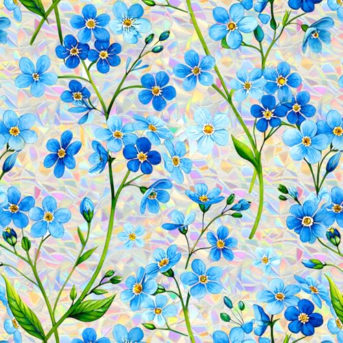 SOMWISE Rainbow Window Privacy Film,Heat Control,UV Blocking,Anti-Glare,Day & Night Privacy Protection & Decoration for Home, Bathroom,Glass Door,Static Cling,Renter-Friendly with Installation Tools - Image 1