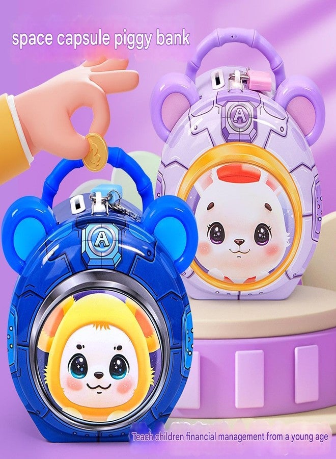 CHIRANSI Cute Cartoon Creative Portable Piggy Bank | Money Saving Box with Combination Lock | Mini Coin Bank Gifts for Boys and Girls, Best Return Gifts for Kids (Pack of 1) (Mouse) - Image 3