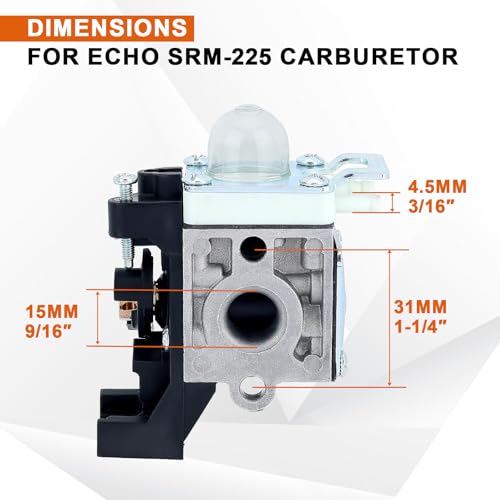 Savior SRM 225 Carburetor for Echo SRM225 GT225 PAS225 PE225 PPF225 SHC225 SRM225i SRM225SB SRM225U Trimmer Replace RB-K93 A021001690 A021001691 A021001692 - Image 2