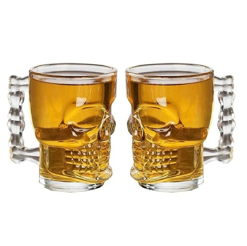 Aktnil Aktnil Skull Shaped Designed Wine Glass Beer Mug Wine Glasses520 MI Pack of 6 - Image 1