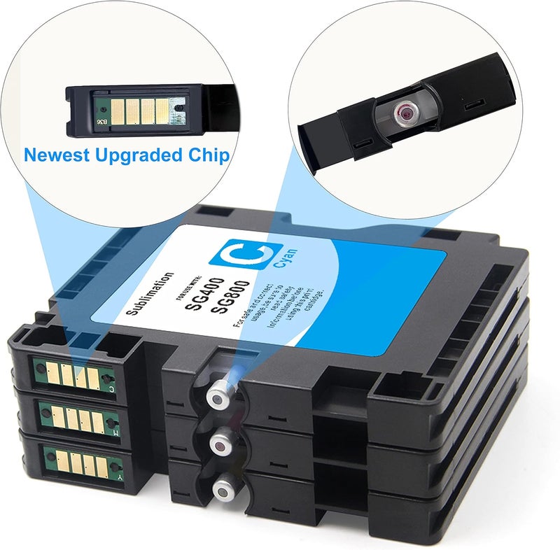 Aomya 4 Pack GC41 Sublimation Ink Cartridge Heat Transfer Compatible for Ricoh GC41 for Ricoh IPSiO SG3100 SG2100 SG2100L SG2010L Aficio SG3110DNW SG2100N SG3100SNW SG2100 SG3110DN SG2010 - Image 3
