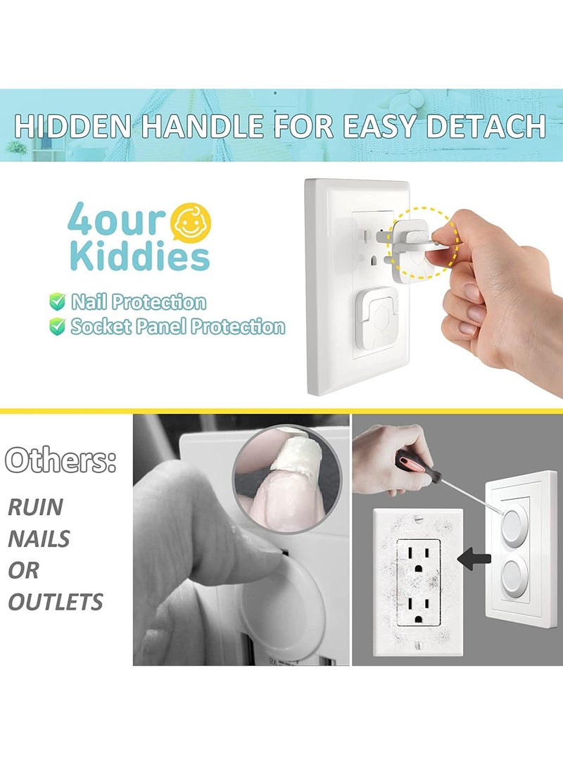 Cool Baby COOLBABY White Baby Proofing Outlet Covers Electric Outlet Pulg Covers for Baby Safety Socket Cover Protector Cap to Prevent Your Child from Power Shock Hazard 60 Pack - Image 2