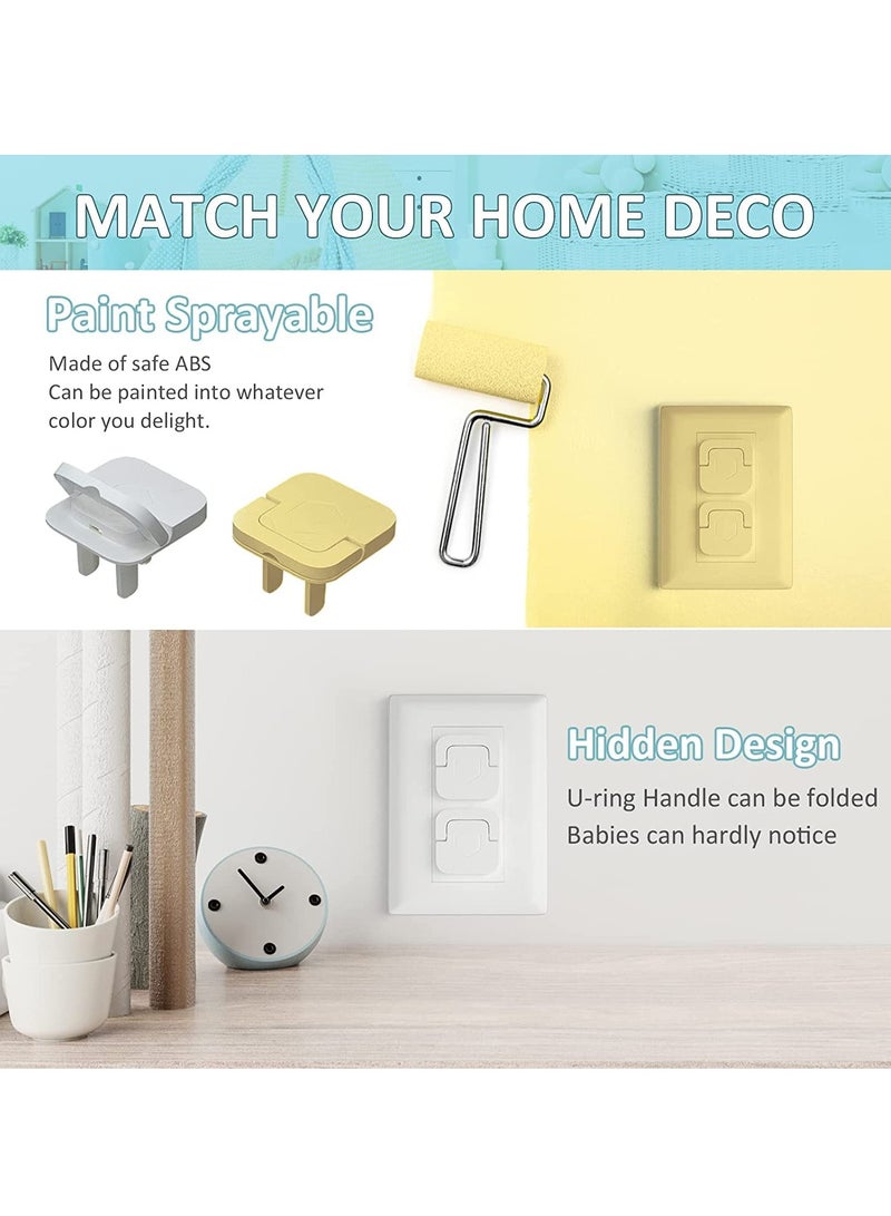 Cool Baby COOLBABY White Baby Proofing Outlet Covers Electric Outlet Pulg Covers for Baby Safety Socket Cover Protector Cap to Prevent Your Child from Power Shock Hazard 60 Pack - Image 4