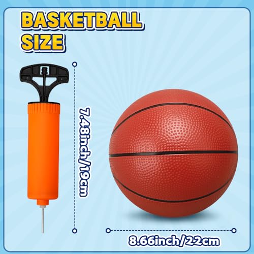 LNCOJOLM 86 Water Pool Basketball Set with Pump Replacement Ball for Basketball Hoop Trampoline PVC Waterproof Basketballs Floating Toy for Swimming Pool Seaside Indoor Outdoor Water Games Summer Party - Image 5