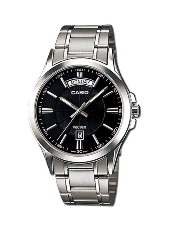 CASIO Men Stainless Steel Analog Wrist Watch MTP1381D-1AVDF - 40 mm - Silver - Image 1