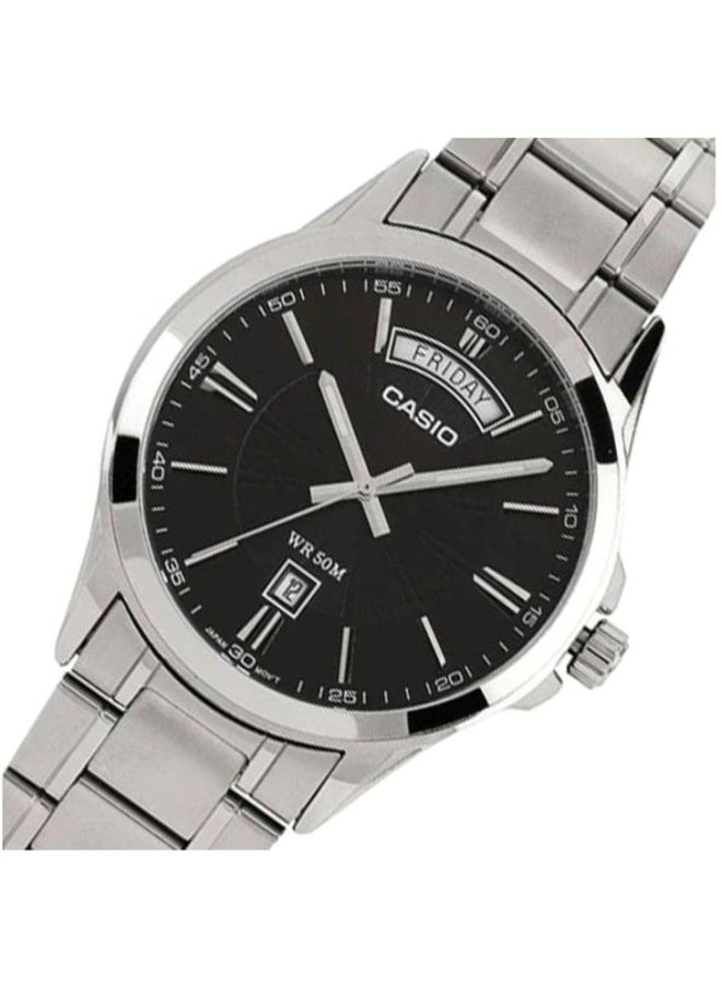 CASIO Men Stainless Steel Analog Wrist Watch MTP1381D-1AVDF - 40 mm - Silver - Image 4