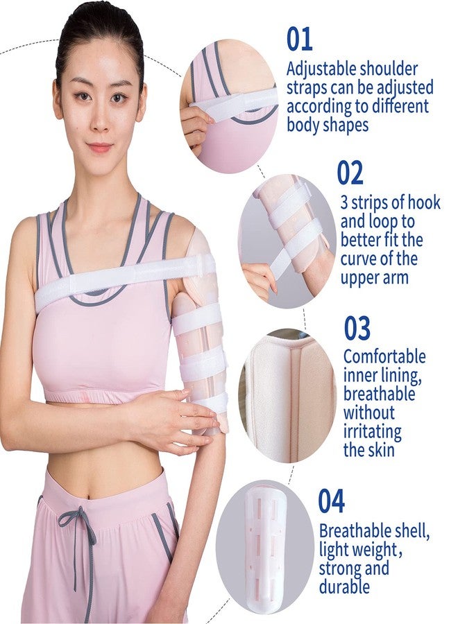 GHORTHOUD Humeral Shaft Fracture Splint Lightweight and Breathable Humeral Fracture Brace for Upper Arm, Shoulder, Left/Right Arm, Long-Bone Humerus Fracture for Men and Women（Small） - Image 2
