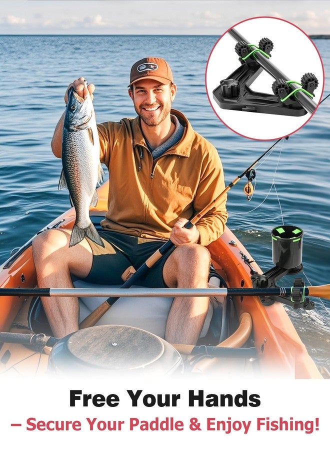 Mellbree Kayak V Bracket, Fishing Kayak Accessories for Kayak Paddle Holder Cup Holder Multifunctional Kayak Rail Mount Accessories Release Your Hands While Fishing, 1Pack - Image 2