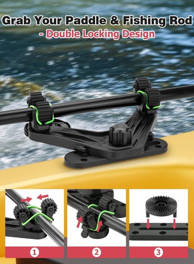 Mellbree Kayak V Bracket, Fishing Kayak Accessories for Kayak Paddle Holder Cup Holder Multifunctional Kayak Rail Mount Accessories Release Your Hands While Fishing, 1Pack - Image 3