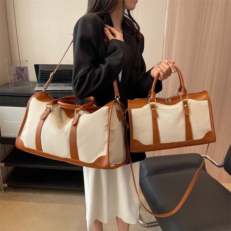 Vintage Canvas Travel Tote Bag for Women - Image 3