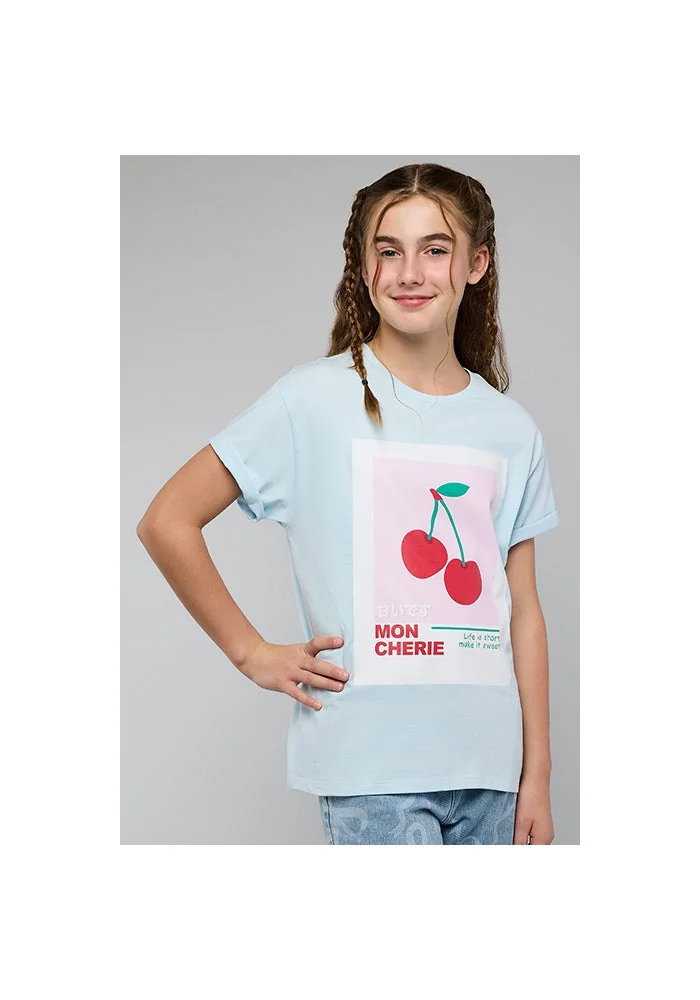 R&b Printed T-Shirt with Crew Neck and Short Sleeves