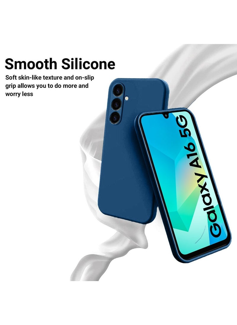 Techie - Stylish TPU Silicone Back Cover Case for Samsung Galaxy A16 5G– Slim Fit Design, Smooth and Soft – Navy Blue - Image 1