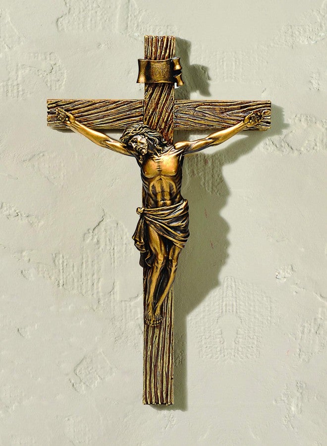 Roman 20" Crucifix in Antique Gold - Image 2