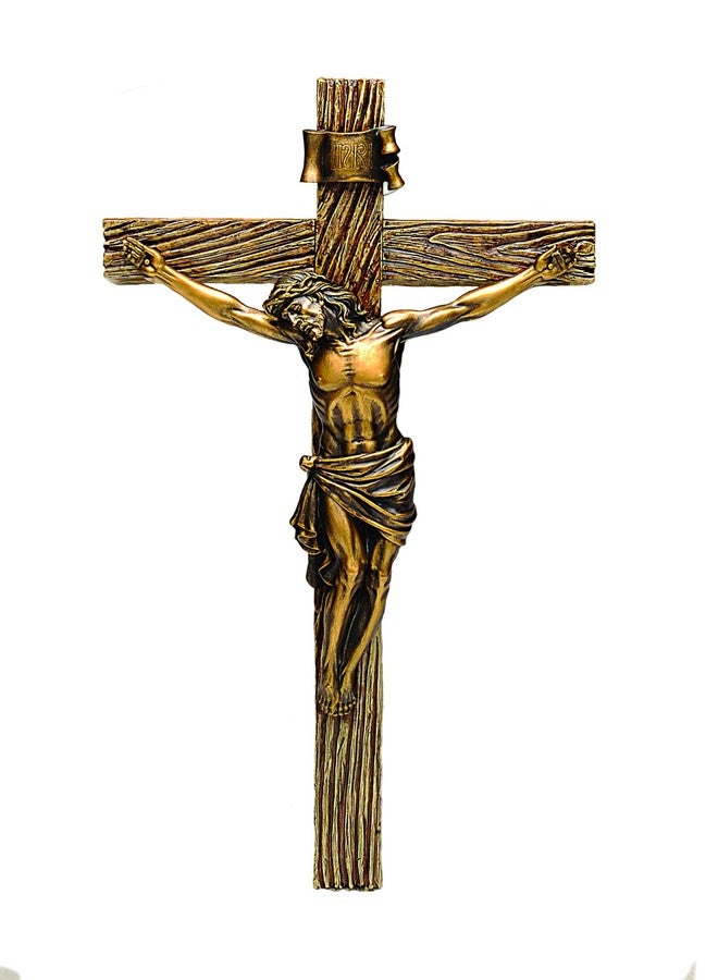 Roman 20" Crucifix in Antique Gold - Image 1
