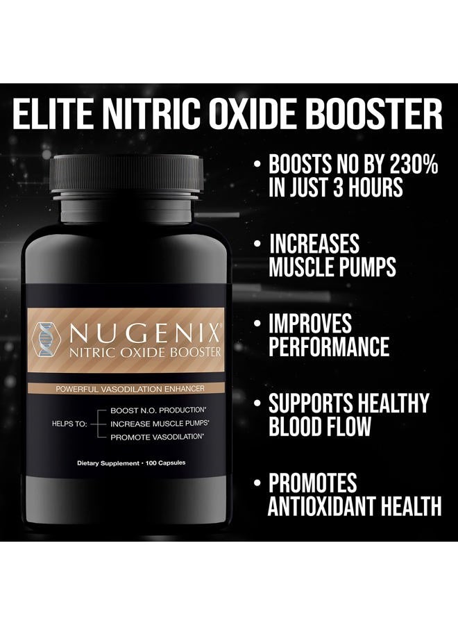 Nugenix Nitric Oxide Booster Supplement - Nitric Oxide Flow, L-Arginine, L-Citrulline, Pine Bark Extract - Vasodilator - 100 Capsules  - Image 4