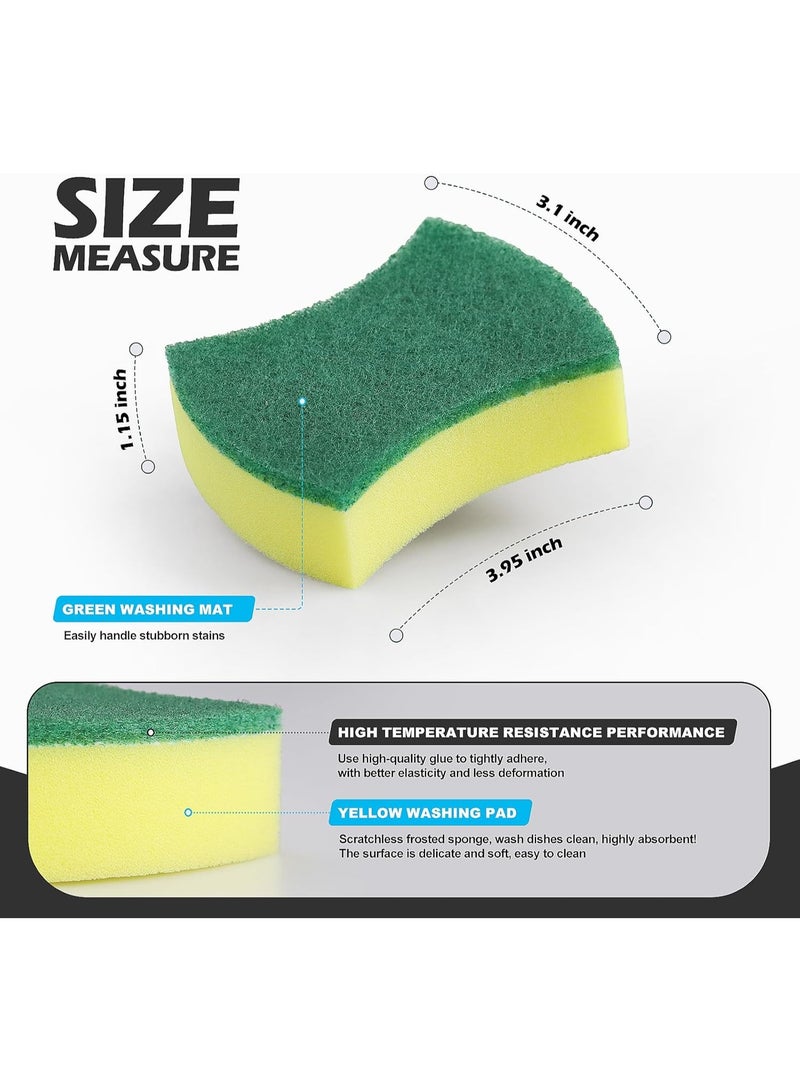 Kitchen Cleaning Sponges,24 Pack Eco Non-Scratch for Dish,Scrub Sponges - Image 2