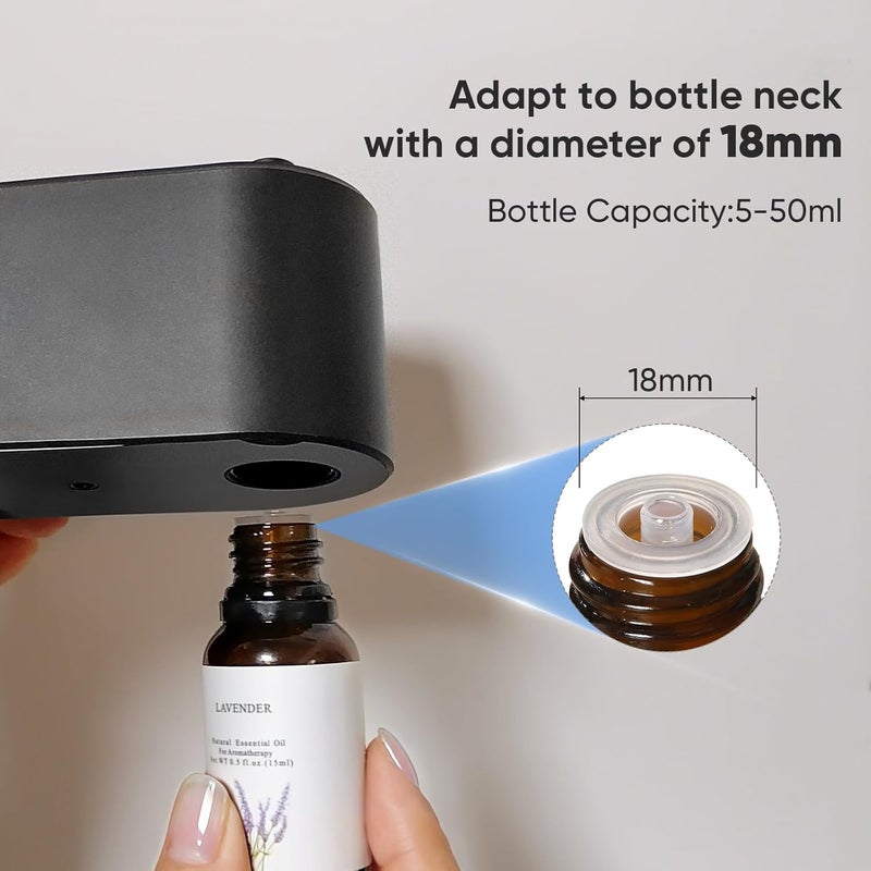 Levoair ناشر الزيوت العطرية بدون ماء، آلة عطر صغيرة تعمل بالبطارية، مرذاذ العلاج بالروائح، 3 أوضاع للضباب، بدء دورة لغرفة النوم، المنزل، المكتب 160-400 قدم مربع عطر - Image 3