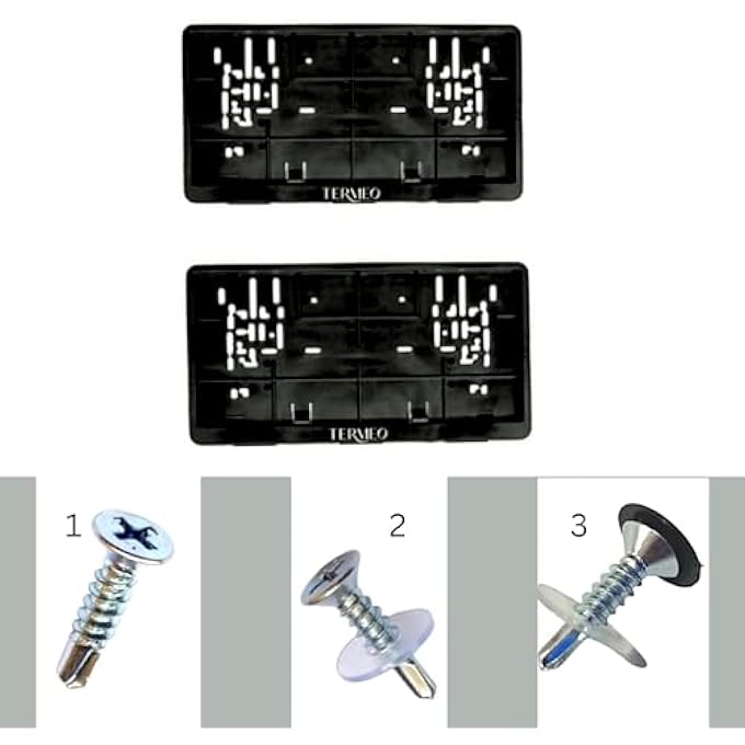 Premium Classic Short Car Number Plate Holder Cover Frame Stylish And Durable Black Set Of 2 Only For Dubai 31X17Cm - Image 3