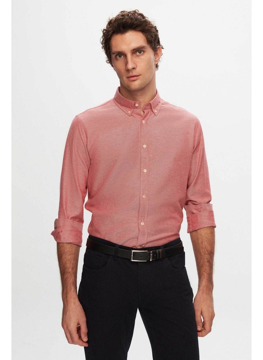 Slim Fit Red Dobby Button-down Collar Cotton Shirt 5HC02ORT07265 - pzsku/ZC4DDFCB7FBEF5054A717Z/45/_/1727705221/03c6b013-202c-4dec-9408-28caa1441336