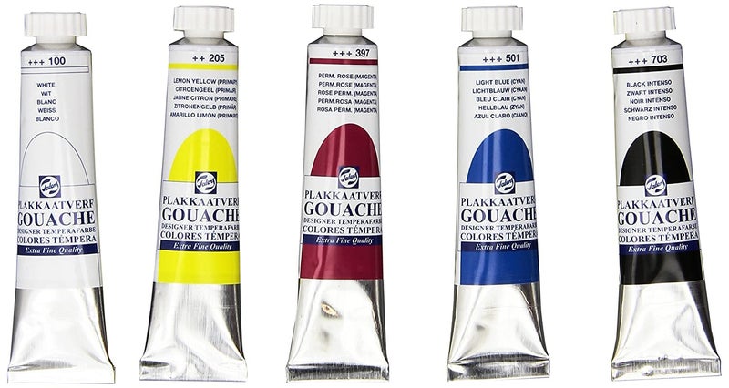Talens Gouache Royal Talens Angora Watercolor Paints, Set of 5 Colors - Image 3