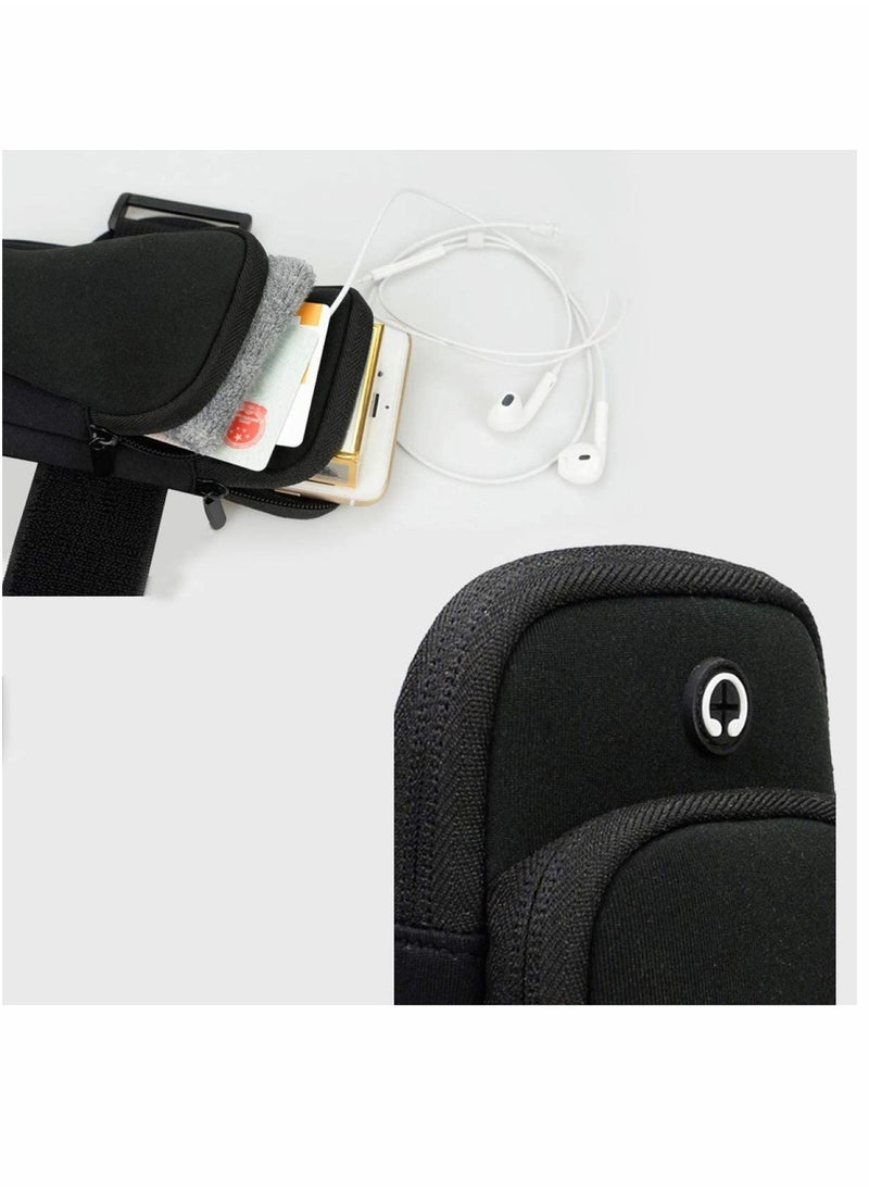 SYOSI - Polyester Outdoor Running Cell Phone Arm Band Gym Holder Bag for iPhone 12 11 for Samsung Galaxy s21 Note 20 up to 6.5in Phones - Image 1