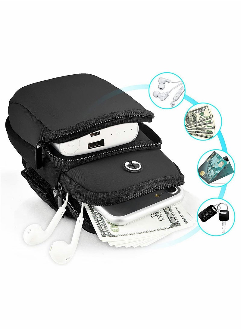SYOSI - Polyester Outdoor Running Cell Phone Arm Band Gym Holder Bag for iPhone 12 11 for Samsung Galaxy s21 Note 20 up to 6.5in Phones - Image 1